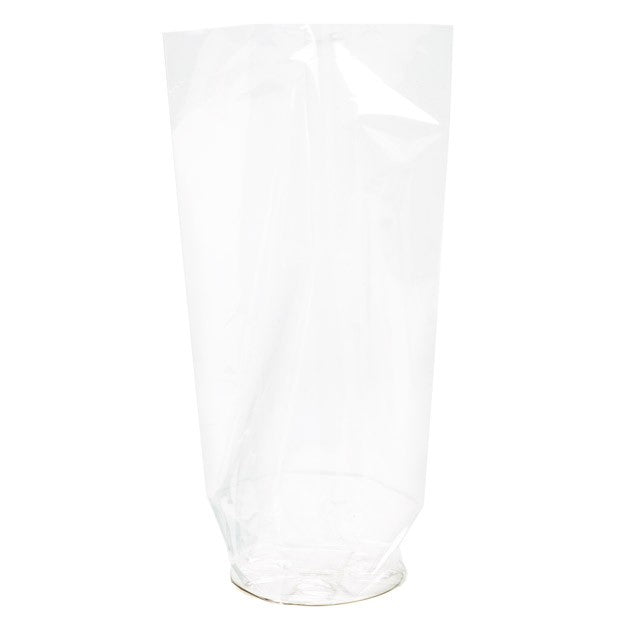 Clear Round Bottom Treat Bags with Paper Base – 3 1/4 × 10 in, 10-Count