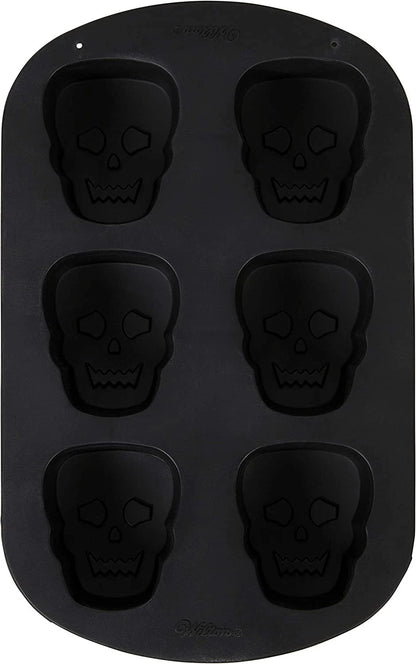 Wilton Halloween Skull Silicone Mold 6 Cavity