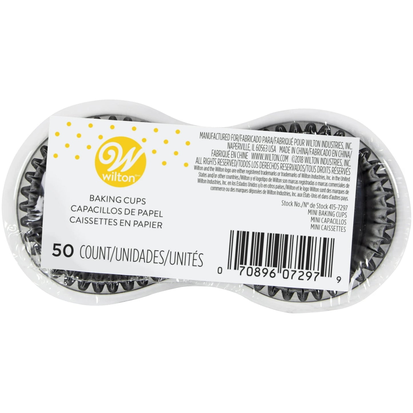 Cupcake Liner Mini Black 50-Count