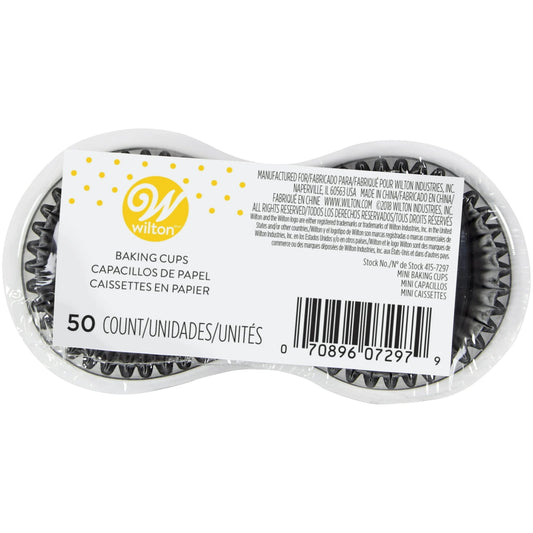 Cupcake Liner Mini Black 50-Count