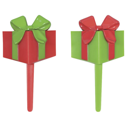 Christmas Gifts Cupcake Toppers 6 Count