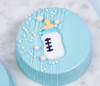 Edible Decorations Baby Bottle Blue 1.25in 5-Count