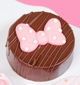 Edible Decorations Pink Bow Minnie 1 1/2in 5-Count