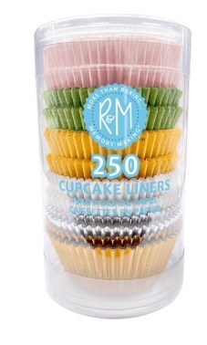 Cupcake Liners Standard Pink/Light Green/Yellow/White/Silver Foil/Gold Foil 250-Count