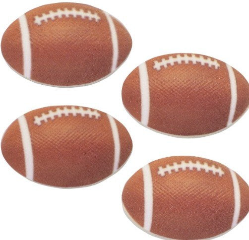 Edible Decorations Sweet Decor Footballs 1 1/2in 12-Count