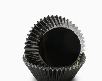 Cupcake Liners Standard Black Foil 32-Count