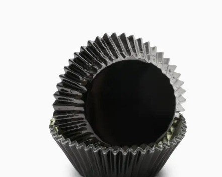 Cupcake Liners Standard Black Foil 32-Count