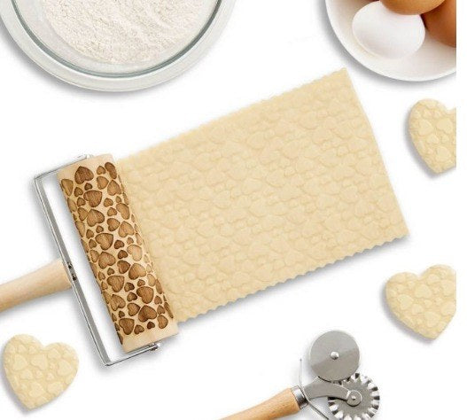 Embossed Mini Heart Rolling Pin