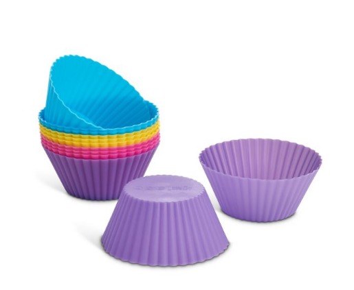 Silicone Rainbow Baking Cups 12-Count
