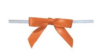 Orange Bow Twist Ties