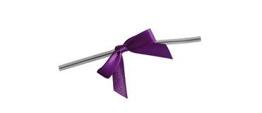 Purple Bow Twist Ties