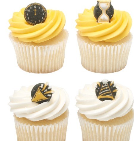 Edible Decorations New Years 1in 10-Count
