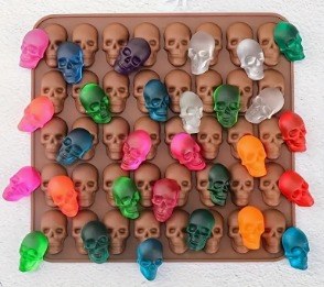 Skull Candy Mold Silicone 40ct