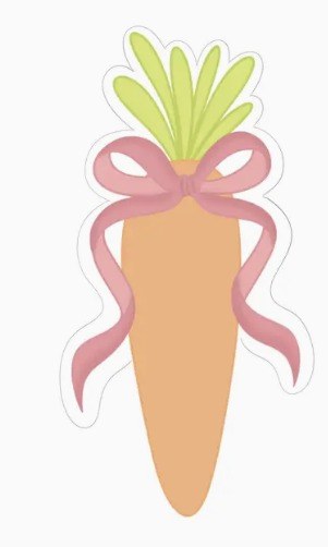 Carrot With Bow Cookie Cutter