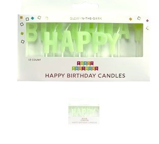 Happy Birthday Glow Candle Set