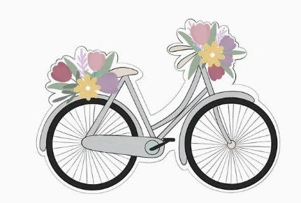 Floral Bike Cookie Cutter