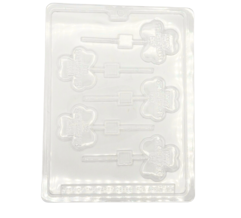 Shamrock Lollipop Mold – 4 Cavity St. Patrick’s Day Candy Mold