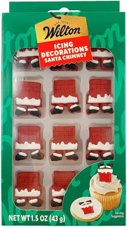Edible Decorations Santa In Chimney 12 Count