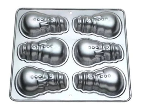 Cake Pan Mini Snowman 6 Cavity