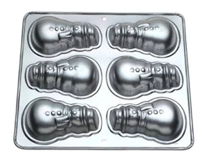 Cake Pan Mini Snowman 6 Cavity