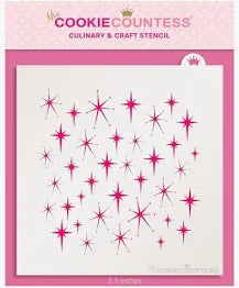 Retro Stars Cookie Stencil