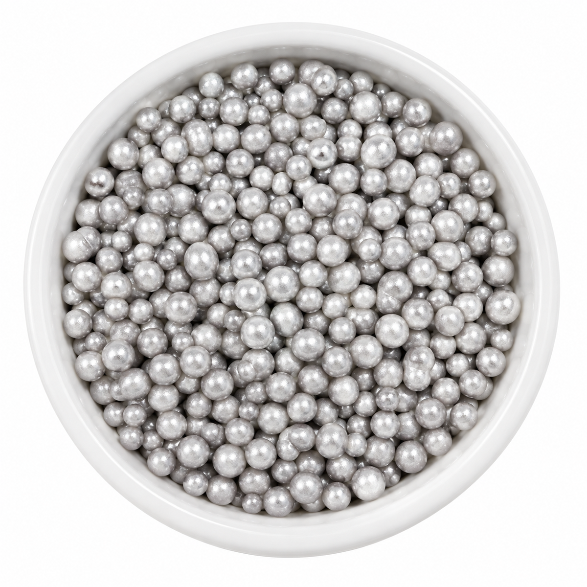 Silver Pearl Nonpareil Sprinkles – 12 oz