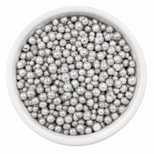 Silver Pearl Nonpareil Sprinkles – 12 oz