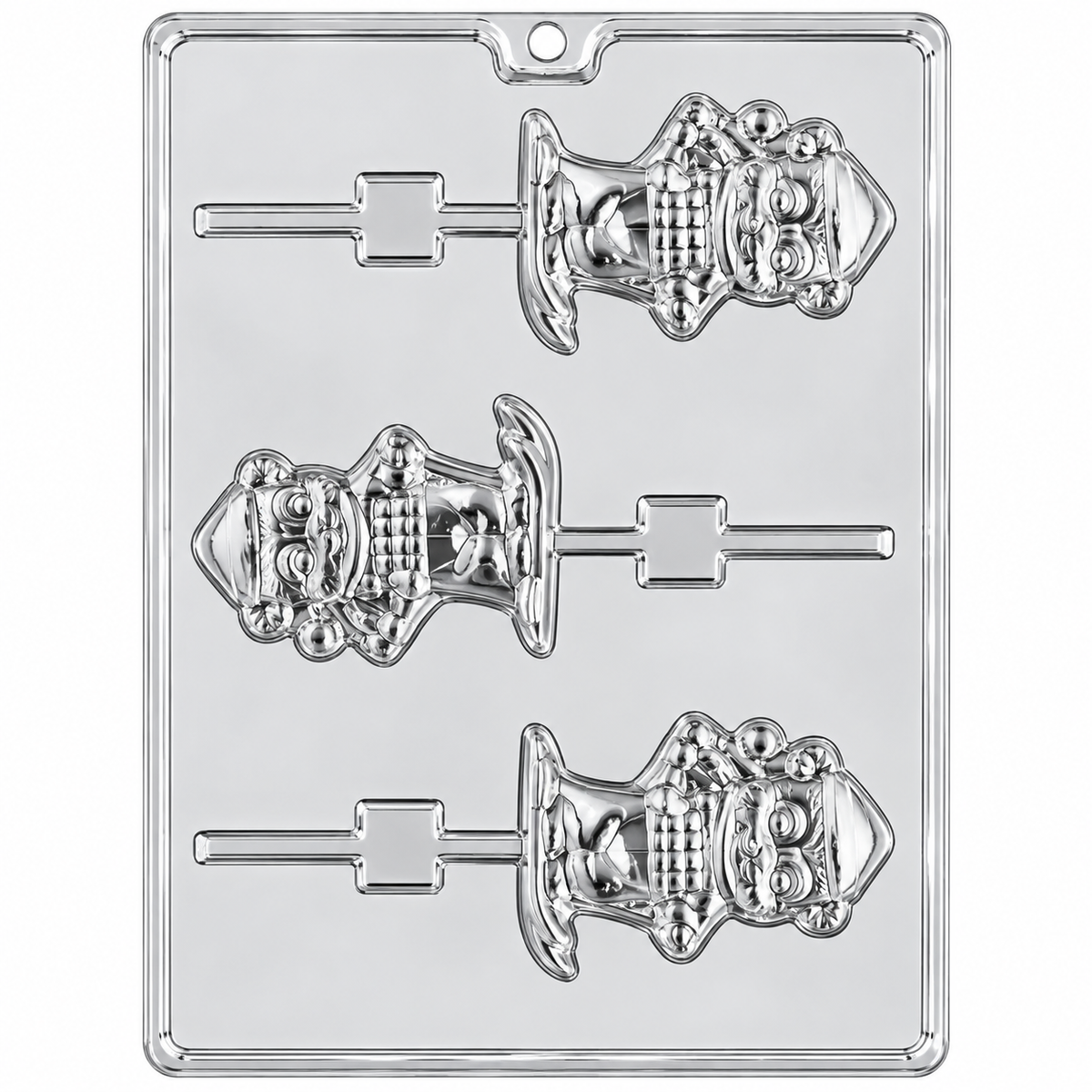 Preppy Skiing Bear Chocolate Lollipop Mold