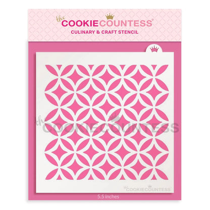 Spanish Tile Cookie Stencil – Mediterranean Pattern