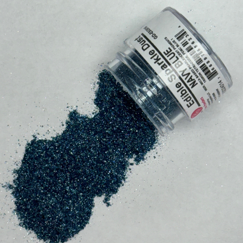 Edible Sparkle Glitter Navy Blue .25 Oz