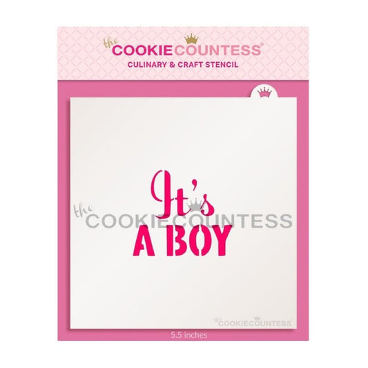THE COOKIE COUNTESS Its A Boy Stencil
