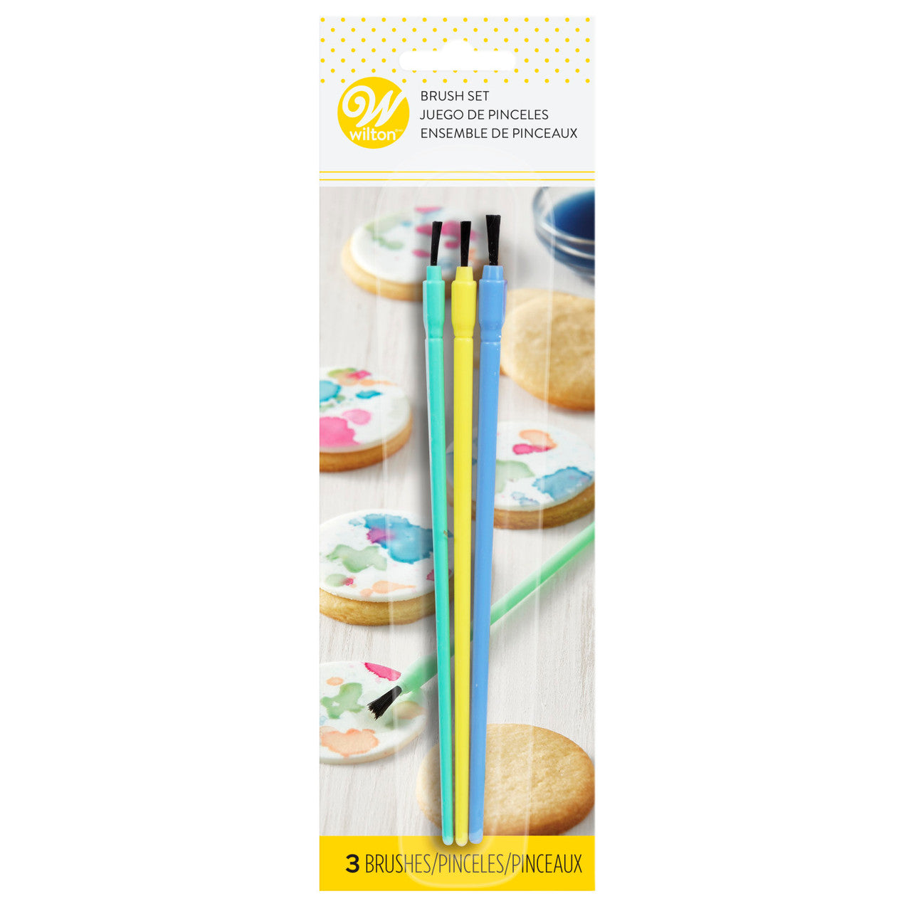 Cake and Cookie Decorating Brush Set, 3-Piece