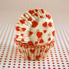 Candy Cups No. 6 Red Heart Print 80 pkg