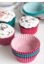 Cupcake Liners Standard Pink/Purple/Teal 75-Count