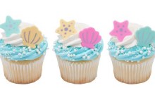 Sea Life Royal Icing Decorations – Edible Ocean Cake & Cupcake Toppers, 6 Count