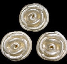 Edible Decorations Rose 1in Silver 6-Count