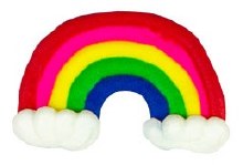 Edible Decorations Rainbow Cookie Face 2in 4-Count