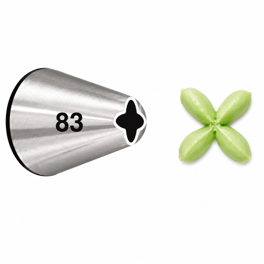 X-Shapes, Shells & Zigzags Piping Tip #83 - Wilton Stainless Steel Specialty Decorating Tube