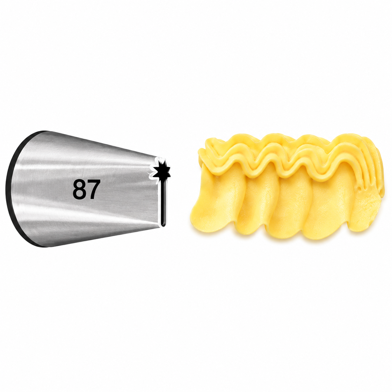 Ruffles, Frills & Textured Borders Piping Tip #87 Wilton Stainless Steel Decorating Tip