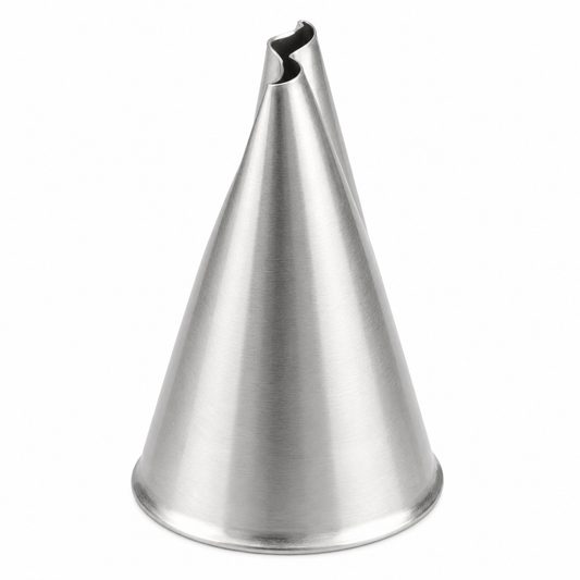 Ruffles, Frills & Textured Borders Piping Tip #99 - Bakery Crafts Stainless Steel Notched Ruffle Decorating Tube
