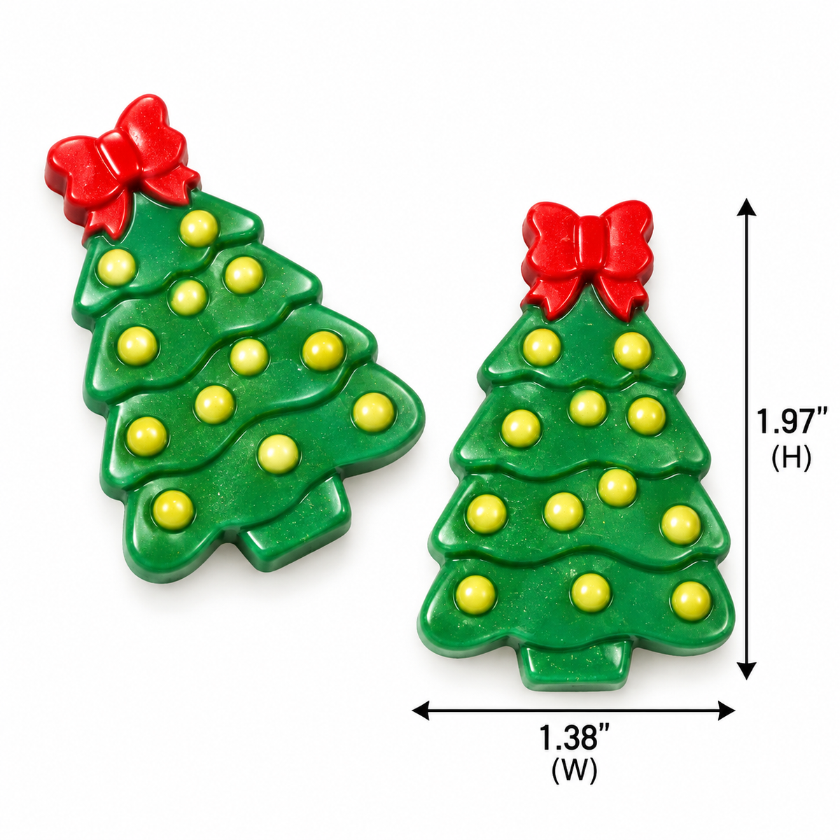 Christmas Tree Silicone Chocolate Mold with Bow – 6 Cavity Candy, Fondant & Holiday Treat Mold