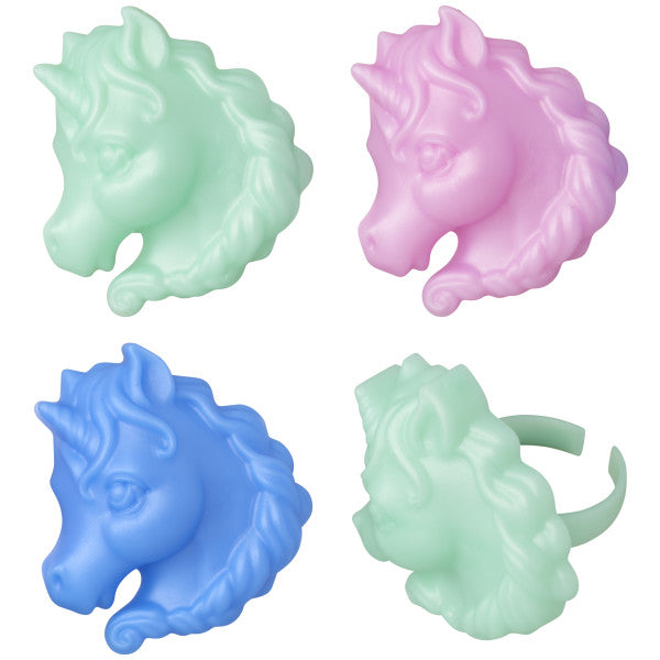Unicorn Cupcake Rings Assortment of 3