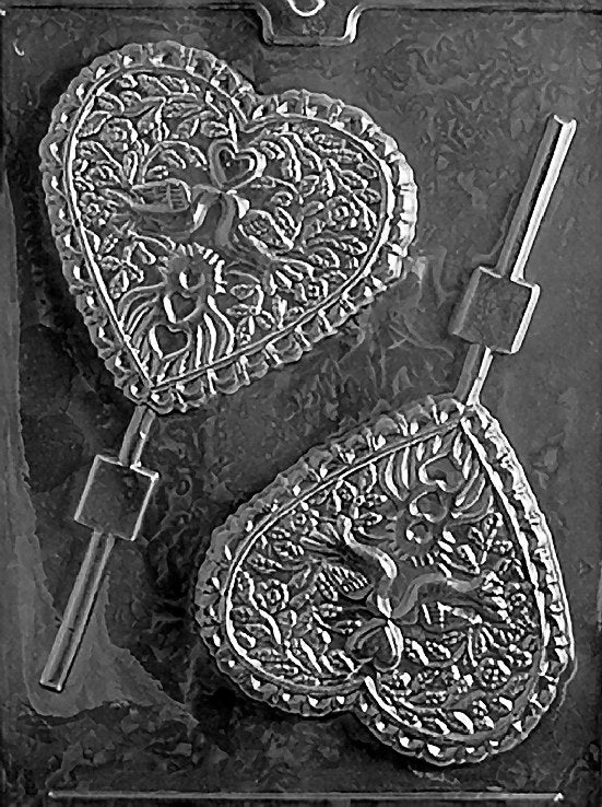 Life of the Party Large Heart With Doves Lolly