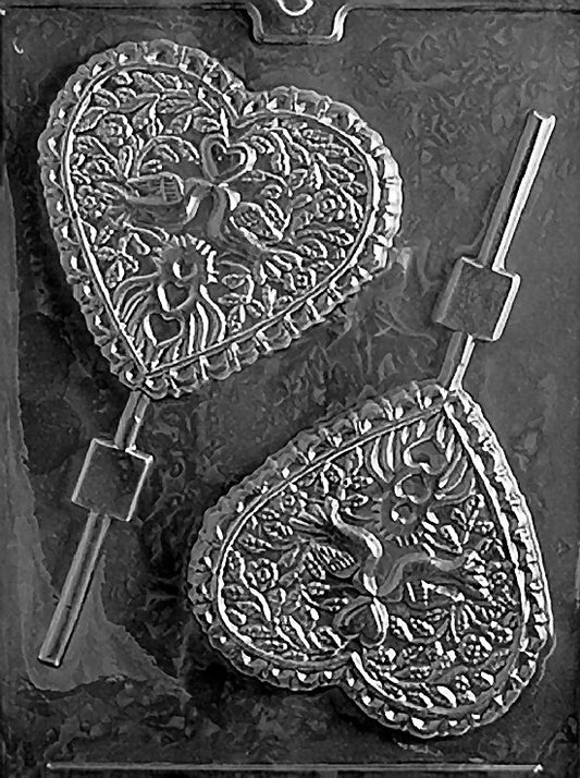 Life of the Party Large Heart With Doves Lolly