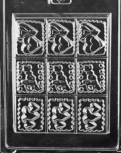 Valentine Chocolate Bar Mold – Food-Safe Plastic