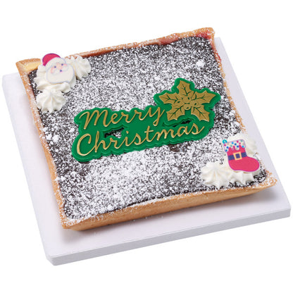 Merry Christmas Cake Topper Green And Gold