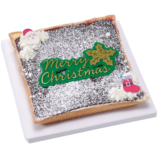 Merry Christmas Cake Topper Green And Gold