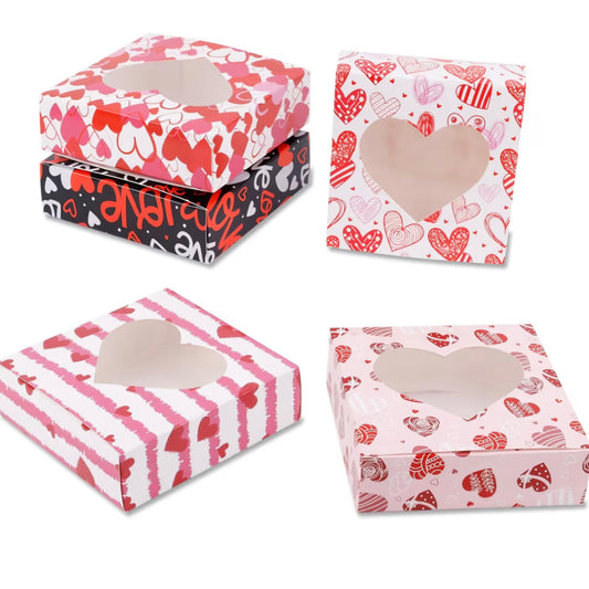 Valentines Treat Box 5 X 5  Assorted 4 Count
