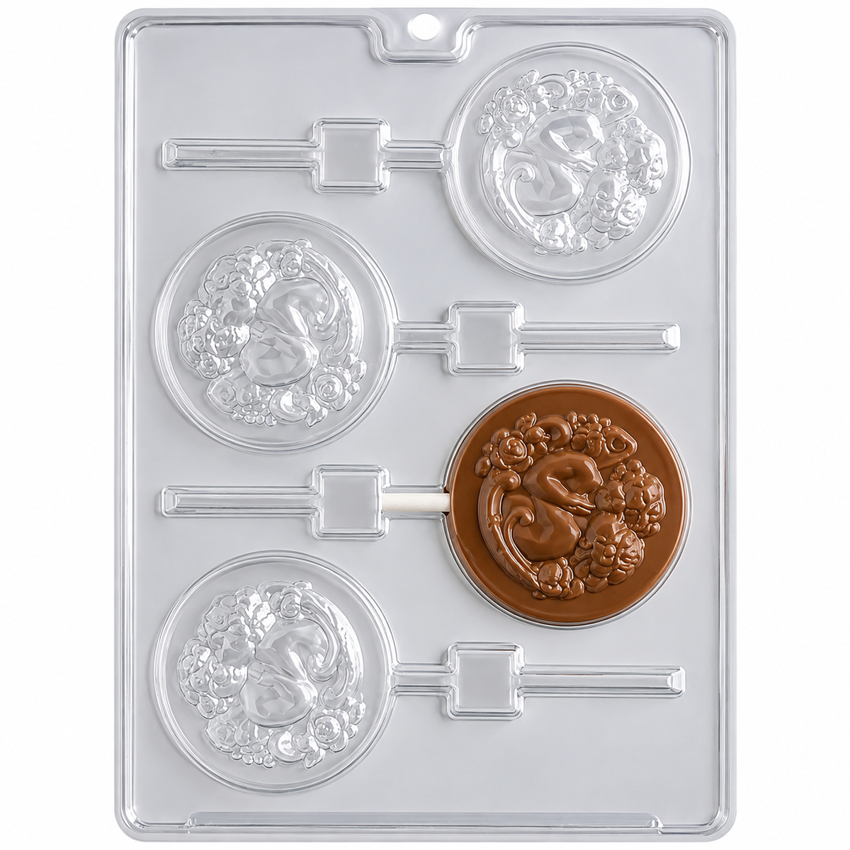 Victorian Cherubs Chocolate Lollipop Mold – 4 Cavity
