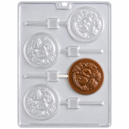 Victorian Cherubs Chocolate Lollipop Mold – 4 Cavity